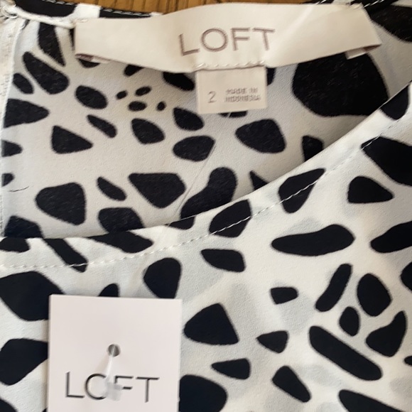 LOFT ANIMAL PRINT PEPLUM BLOUSE - Picture 10 of 15